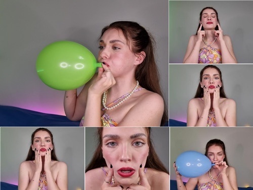 Body Oil Balloon Blowing And Cheeks Puffing image