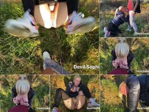 Exhibition Devil Sophie Sport can be so messed up – 3 hole outdoor fuck – fuck swallow piss down sauna with devil-sophie image