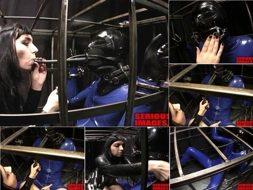 Rubber Doll SeriousImages BLUE BOY IN A CAGE image