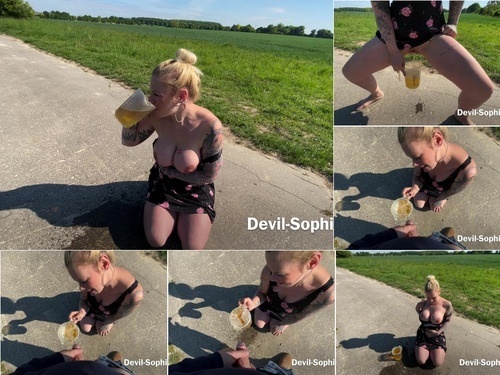 Scat Devil Sophie Yellow and horny The extreme piss cocktail  Can I get it all down image