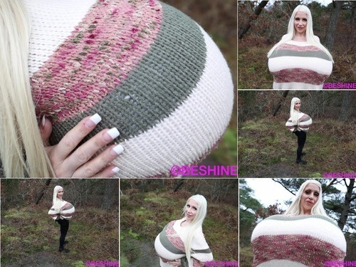 Beshine.com - SITERIP Beshine 2019-12-29 – Biggest augmented boobs and extreme wool sweater stretching – 1080p image