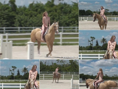 Nude-Re-Public.com - SITERIP Horseback Blonde HIGH image