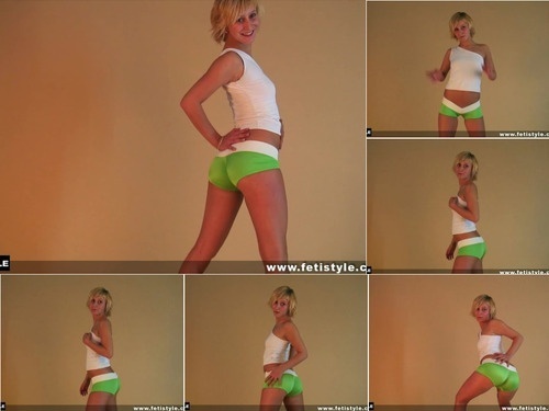 FetiStyle.com - SITERIP Patricia – Green-Cameltoe-Hotpants image