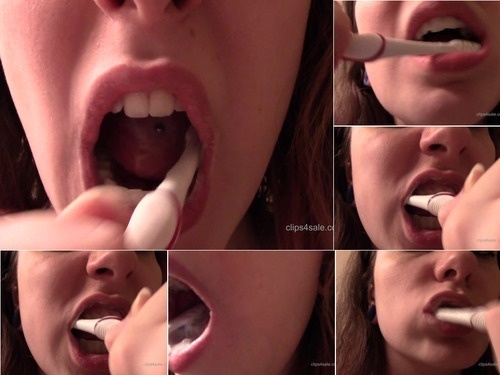 Yawning Up Close Toothbrushing And Gagging image
