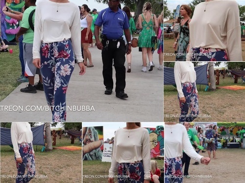 Sideboob Solo – Braless at a Festival image