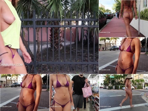 Nipple Slip Solo – Purple Bikini image