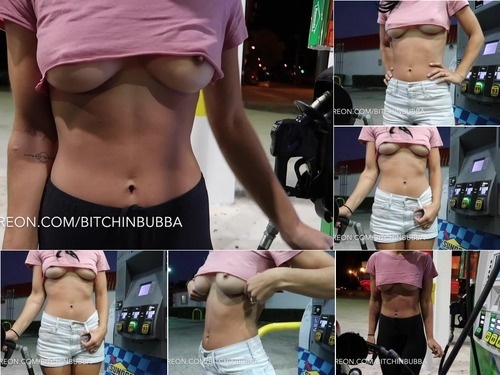 See through Solo – Underboob at the Gas Station – Part One image