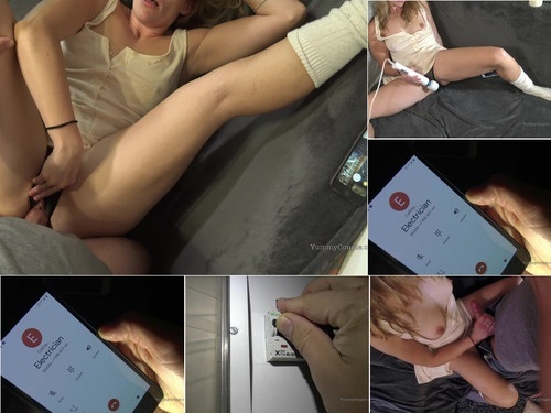 Jizz Emergency  Horny Babe Calls Electrician  Gets HUGE Cum Shower MILF Cumshot – 2160p image