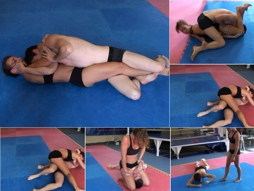 Nude Fight MixedWrestlingZone com Eve the Gymnast vs Clay image