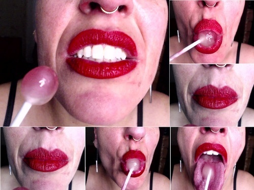 Face Centric Sucking Licking On A Lollipop JOI image