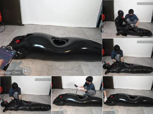 Gagged Rubber Sex Doll Inflatable Rest Sack Hinako Version image