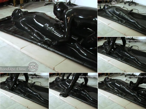 Taped Latex Vacuum Bed With Dick Hole Part 3 image