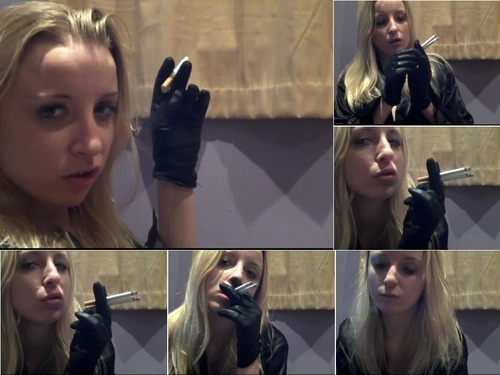 Irish Chain Smoking In Black Leather Gloves image