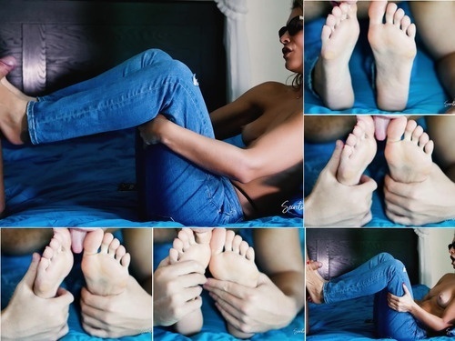 Molly Sweet Sucking Toes Footjob And Sloppy Blowjob image