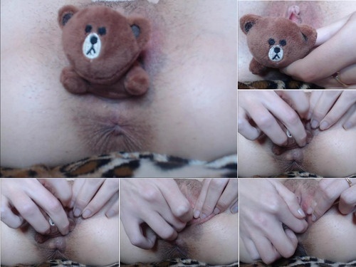 Big Clit Stuffing Brown Bear Into My Tight Pussy image