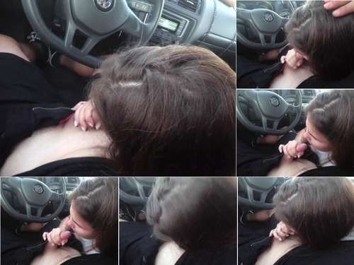 Jerk Cum on Pantyhose Alina Rose Teen Blowjob in the Car – Cum Mouth image