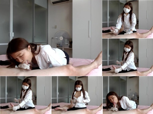 Pigtails Petite Asian Nurse Takes Care Of Patient image