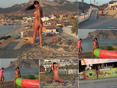 erotic Naughty-Lada Public nudity on seafront  Naughty Lada image