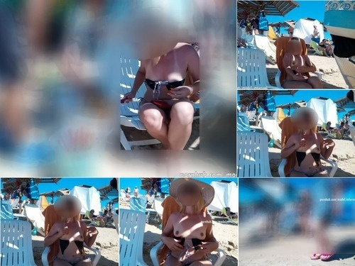 Russian Girls Extreme Public Flashing Tits on non Nude Beach image