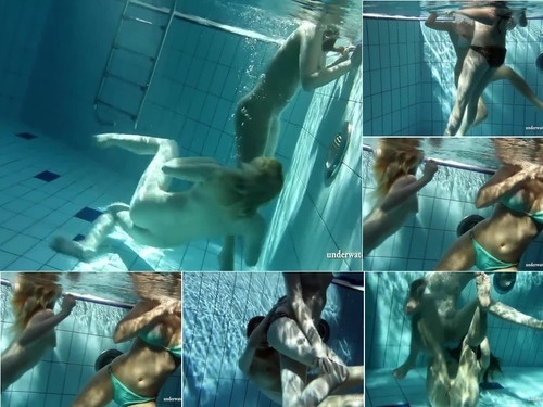 naked Zuzana and Lucie underwater swimming lesbos image