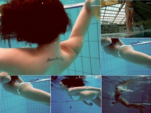 Underwater Watch Alla swim naked in the hot pool image