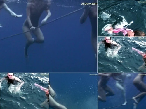 Underwater Underwater swimming girls on Tenerife image