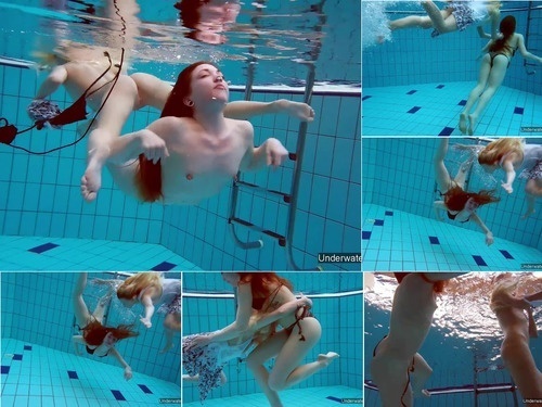 Underwater Two hot lesbians in the pool image