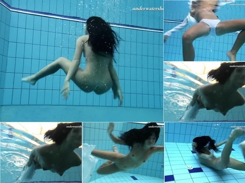 Underwater Underwater swimming stripping babe Zhanetta image