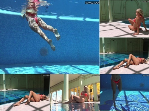 naked Very hot Russian pornstar by the pool Mary Kalisy image
