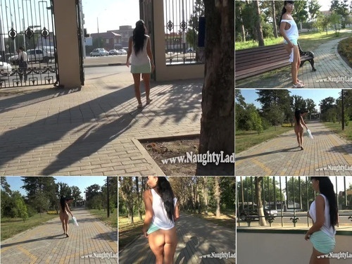 Exhibition Naughty-Lada Flashing in a public park  Naughty Lada image