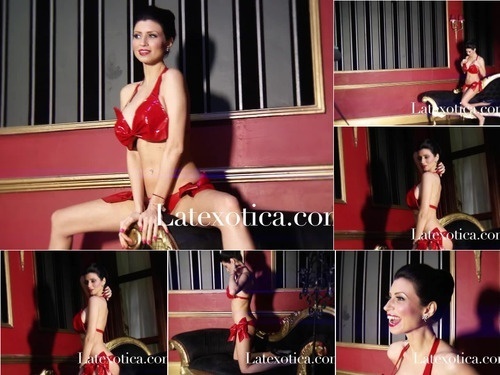 Latexotica.com - SITERIP 2014 – Lilly – Red Latex Bikini image