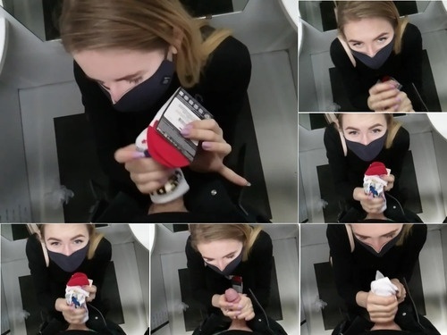 Public Eleo and Mish 019 GF makes me Risky Cum inside White Disney Sock in Mall Public Changing Room Eleo and Mish 1080p image