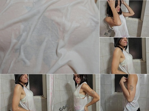 Closeup Missionary shower with clothes on image