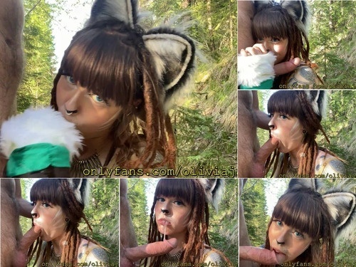 Olivia Jarden cute kitty facefuckdeepthroat in jungle image