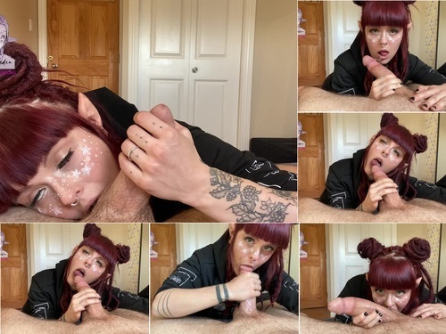 Babyface Alien Girl Uses Her Throat to Steal Cum image